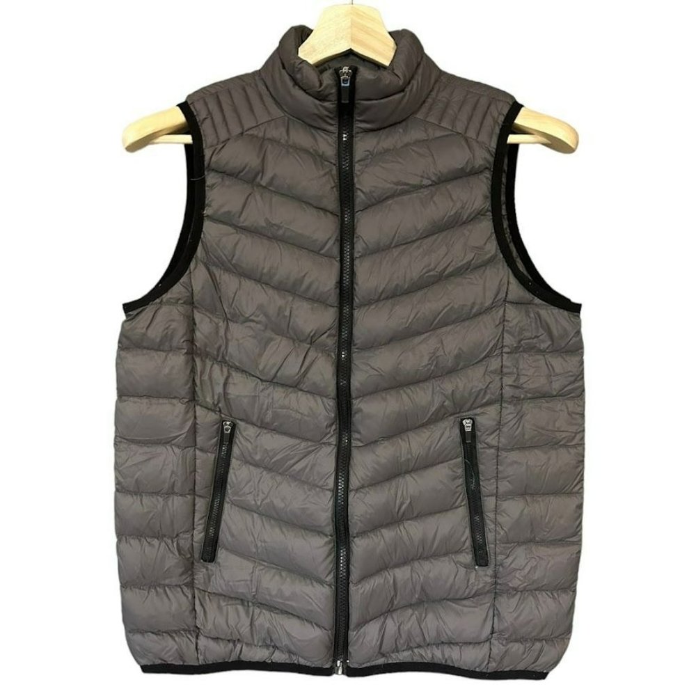 Fabletics Gray Down Blend Puffer Athletic‎ Running Vest Womens L